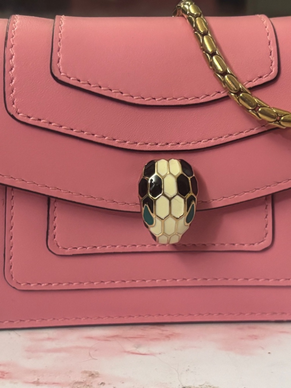 Bvlgari Micro Serpenti Bag Pink- Authentic - Picture 8 of 11